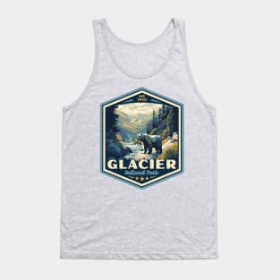 Glacier National Park Vintage WPA Style National Parks Art Tank Top